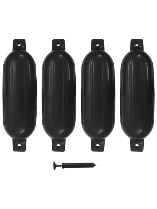 PAADI KAITSERAUD 4 TK, MUST, 58,5 X 16,5, PVC