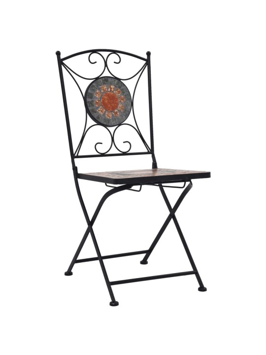 3-kohaline bistrookomplekt, keraamilised plaadid, oranž/hall