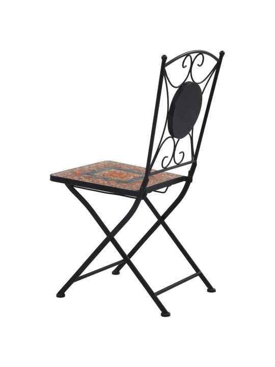 3-kohaline bistrookomplekt, keraamilised plaadid, oranž/hall