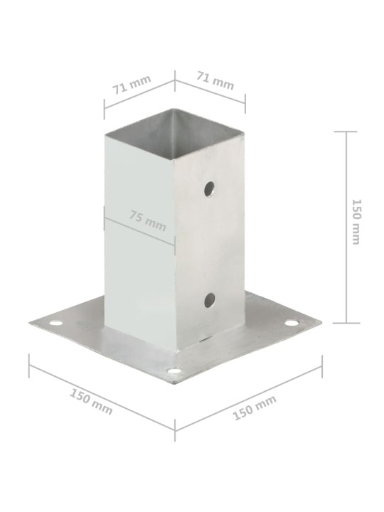 Postiankrud 4 tk, tsingitud metall, 71 mm