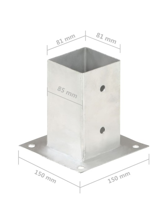 Postiankrud 4 tk, tsingitud metall, 81 mm