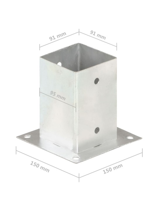 Postiankrud 4 tk, tsingitud metall, 91 mm