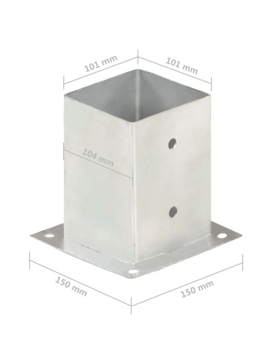 Postiankrud 4 tk, tsingitud metall, 101 mm