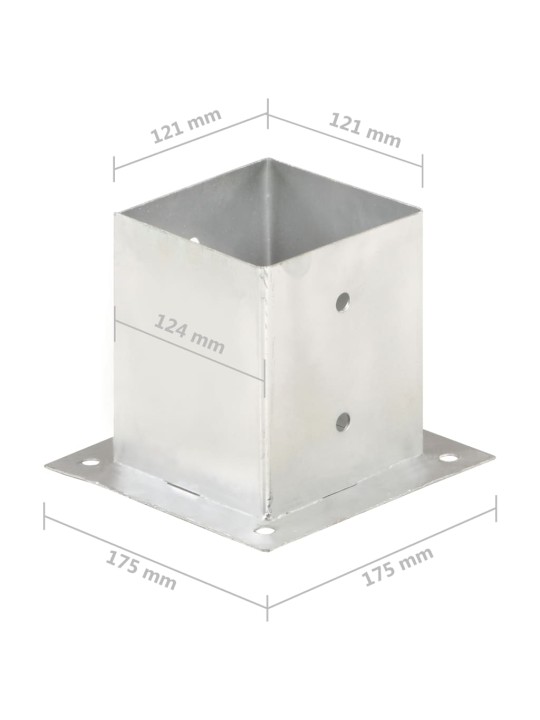 Postiankrud 4 tk, tsingitud metall, 121 mm