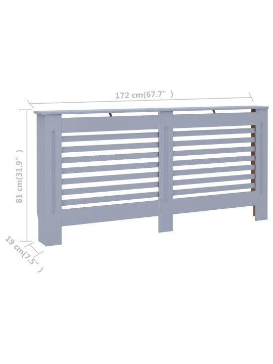 Radiaatorikate antratsiit 172 x 19 x 81 cm, mdf