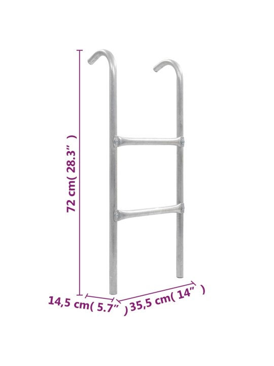 2-astmega batuudiredel, teras, hõbedane 72 cm