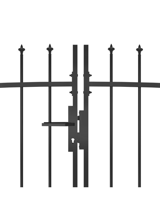 Terava otsaga aiavärav 5 x 2 m, must