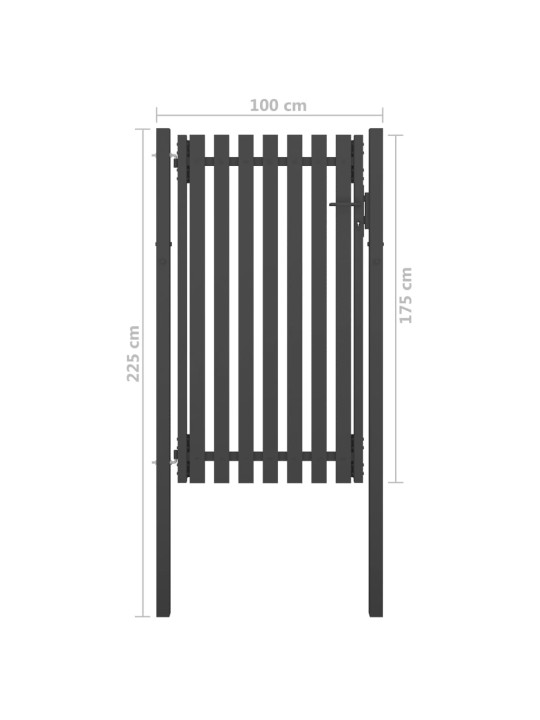 Aiavärav, teras, 1 x 2,25 m, antratsiithall