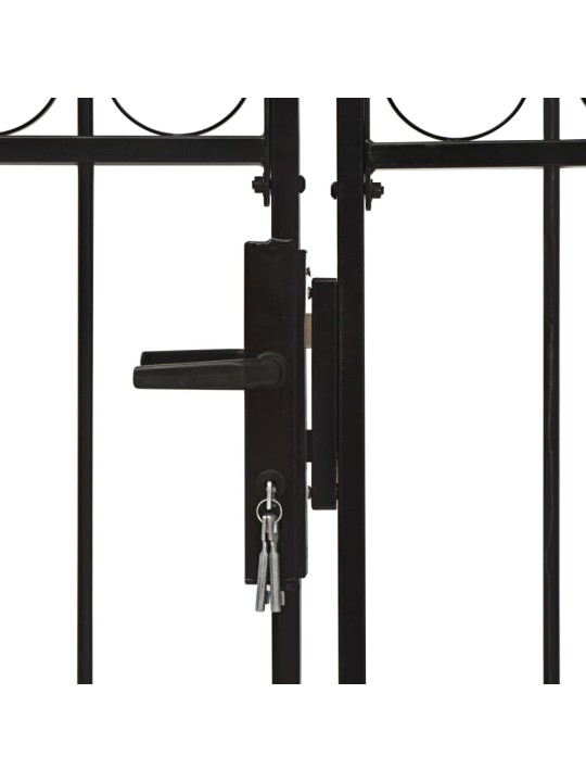 KAHEPOOLNE KUMERA ÜLAOSAGA AIAVÄRAV, TERAS, 300 X 175 CM, MUST