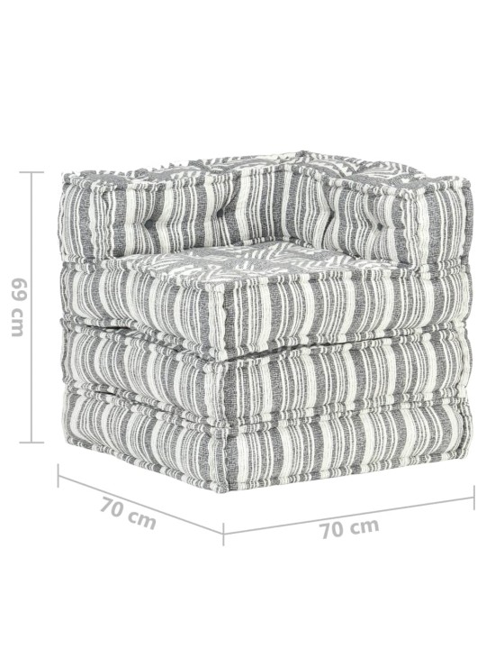 Modulaarne tumba, hallitriibuline, kangas