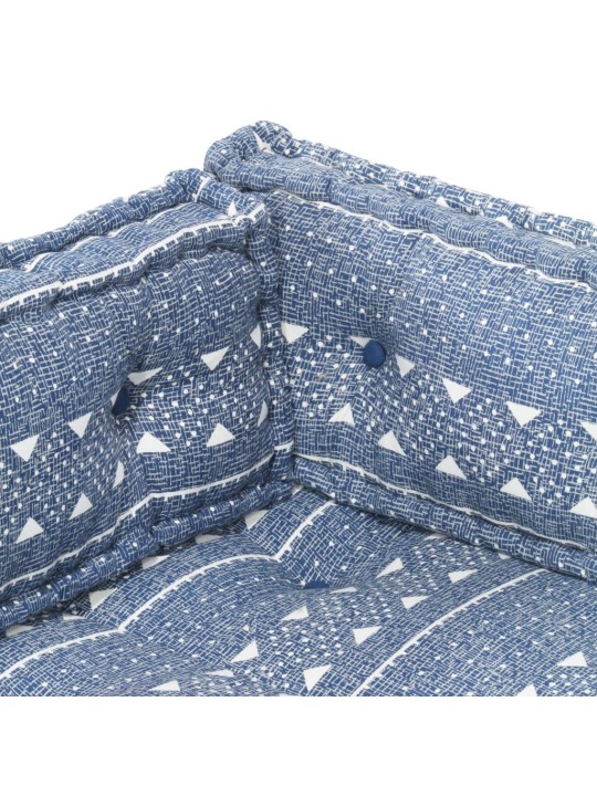 Istmepadi euroalustest diivanile, indigo, kangast, lapitehnikas