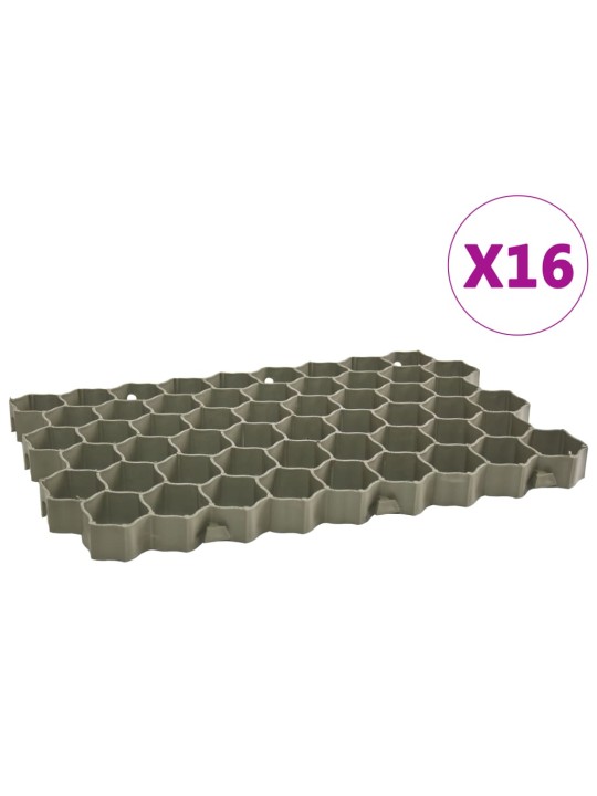 Mururestid 16 tk roheline 60 x 40 x 3 cm plast