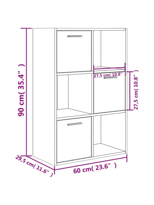 Hoiukapp, sonoma tamm, 60 x 29,5 x 90 cm, puitlaastplaat