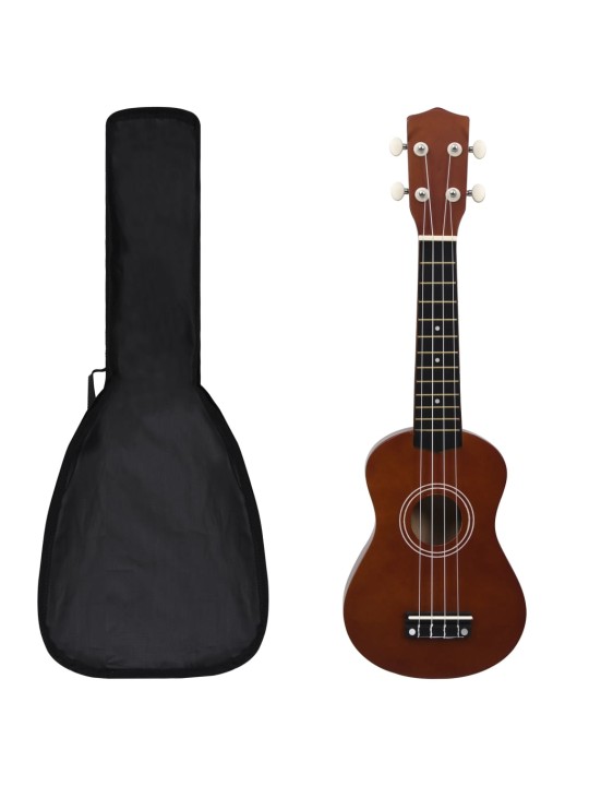 Sopran ukulele komplekt kotiga lastele naturaalne 21"