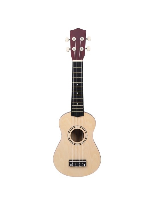 Sopran ukulele komplekt kotiga lastele naturaalne 21"