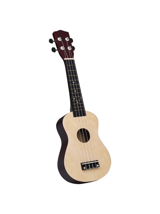 Sopran ukulele komplekt kotiga lastele naturaalne 23"