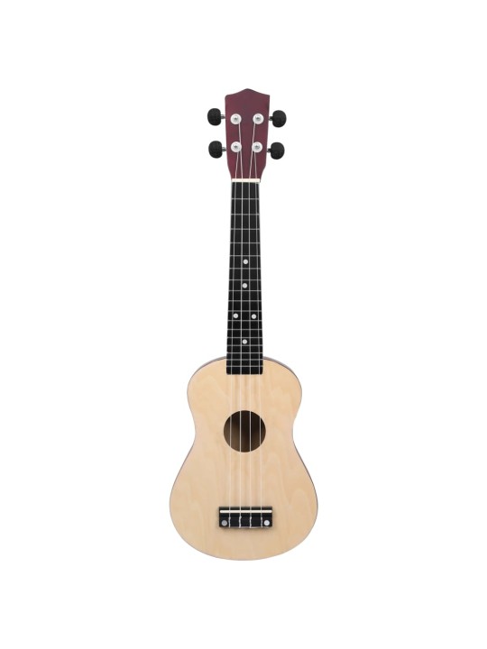 Sopran ukulele komplekt kotiga lastele naturaalne 23"