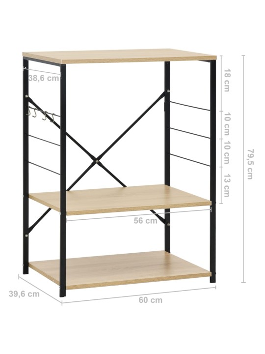 Mikrolaineahju kapp must, tamm 60x39,6x79,5 cm tehispuit