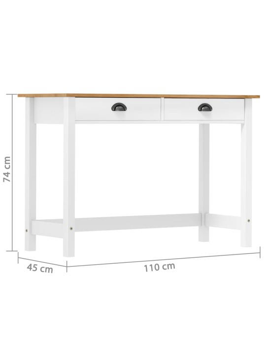 Konsoollaud "hill" 2 sahtliga, 110 x 45 x 74 cm, männipuit