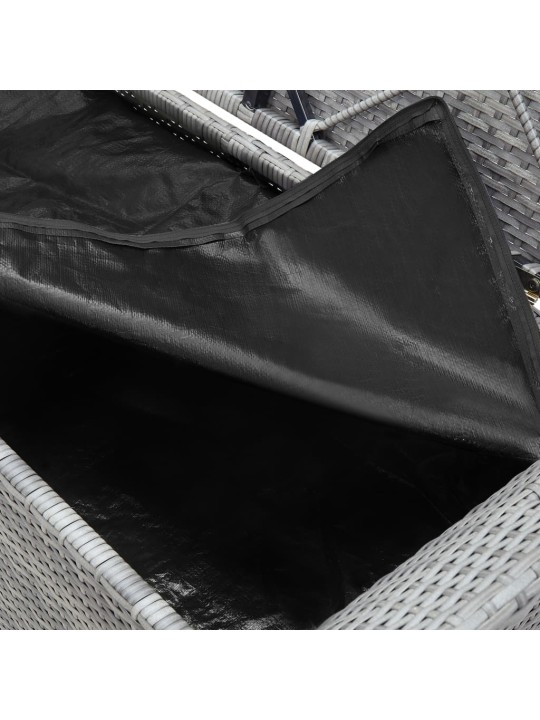 Hoiupink padjaga, hall, 138 cm, polürotang