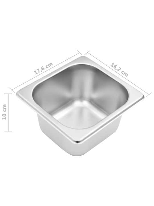 Toiduplaadi hoidja 4 gn 1/6 panniga, roostevaba teras