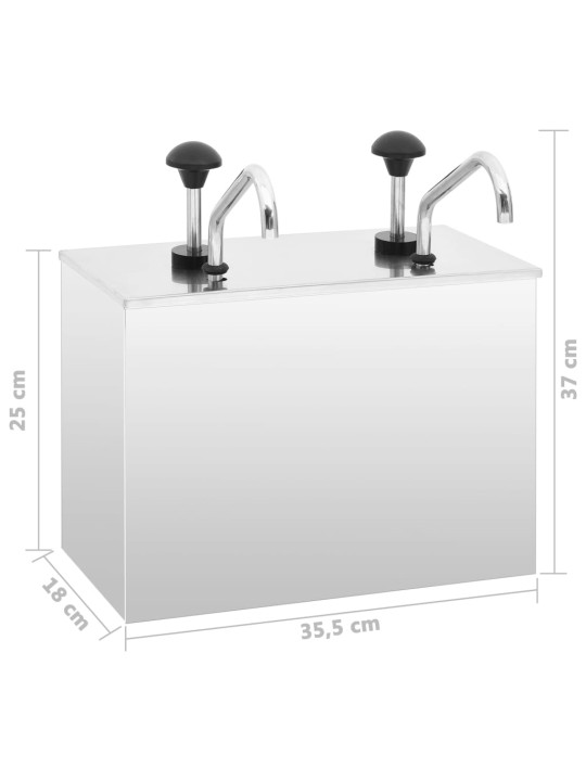 Kastme serveerimisnõu, roostevaba teras, 2 x 3,5 l