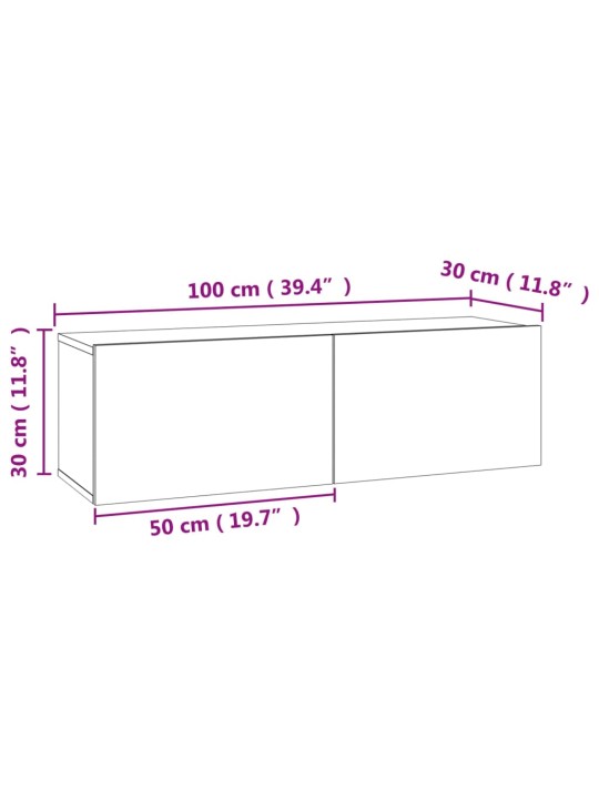 Telerikapp, betoonhall, 100 x 30 x 30 cm, puitlaastplaat