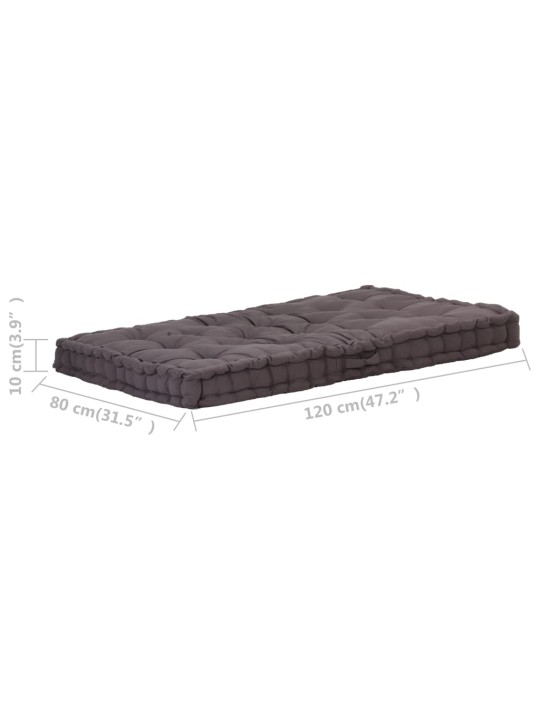 Euroaluse istumispadjad, 2 tk, puuvill, antratsiithall