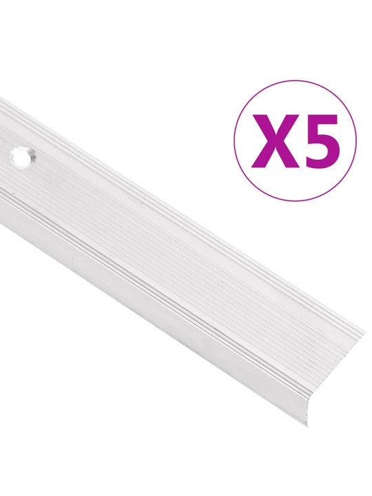 L-KUJULINE TREPILIIST 5 TK, ALUMIINIUM, 90 CM, HÕBEDANE