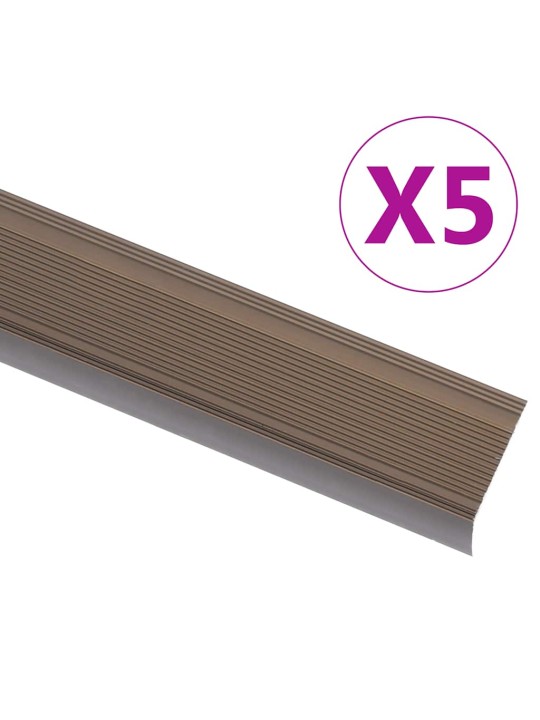 L-KUJULINE TREPILIIST 5 TK, ALUMIINIUM, 90 CM, PRUUN
