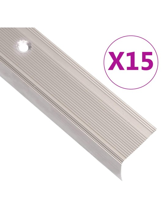 L-KUJULINE TREPILIIST 15 TK, ALUMIINIUM, 90 CM, ŠAMPANJA