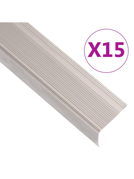 L-KUJULINE TREPILIIST 15 TK, ALUMIINIUM, 90 CM, ŠAMPANJA