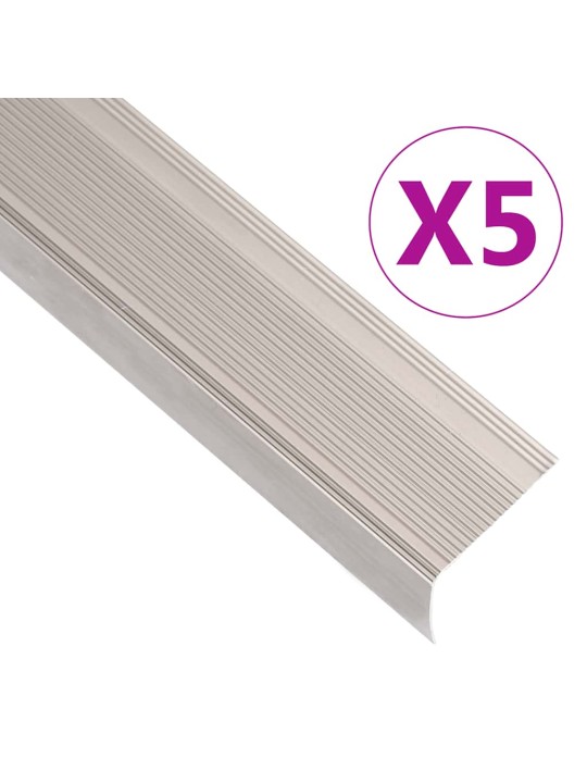 L-KUJULINE TREPILIIST 5 TK, ALUMIINIUM, 90 CM, ŠAMPANJA