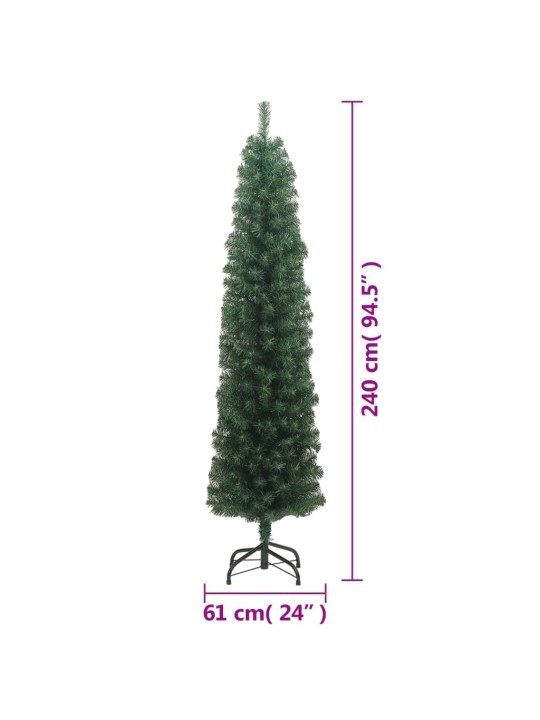 Kitsas kunstkuusk alusega, roheline, 240 cm, pvc