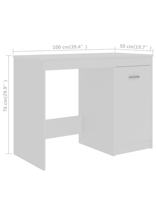 Kirjutuslaud, valge, 140 x 50 x 76 cm puitlaastplaat