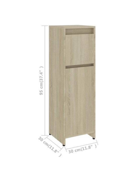 Vannitoakapp sonoma tamm 30 x 30 x 95 cm puitlaastplaat