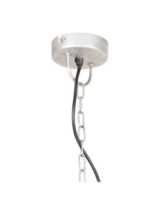 Tööstuslik vanaaegne laelamp 25 w hõbedane, ümmargune 41 cm e27