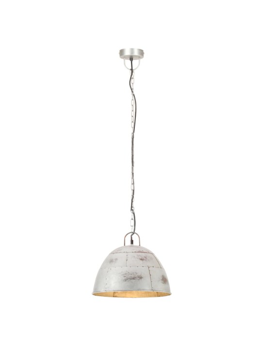 Tööstuslik vanaaegne laelamp 25 w hõbedane, ümmargune 31 cm e27