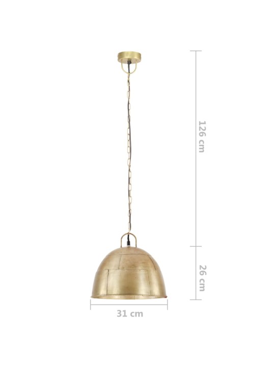 Tööstuslik vanaaegne laelamp 25 w messing, ümmargune 31 cm e27