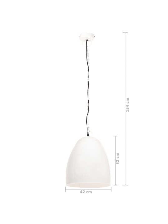 Tööstuslik laelamp 25 W, valge, ümmargune, 42 cm e27