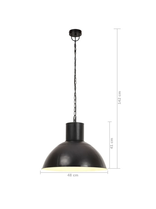 Laelamp 25 w must, ümmargune 48 cm e27