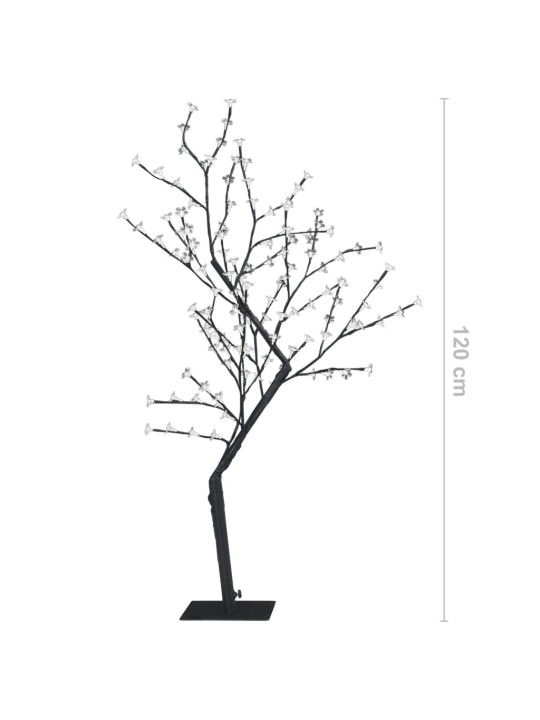 Jõulupuu 128 LEDi, soe valge, kirsiõied 120 cm