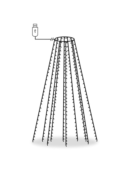 Kuusetuled, võrk, 300 LEDi, 300 cm