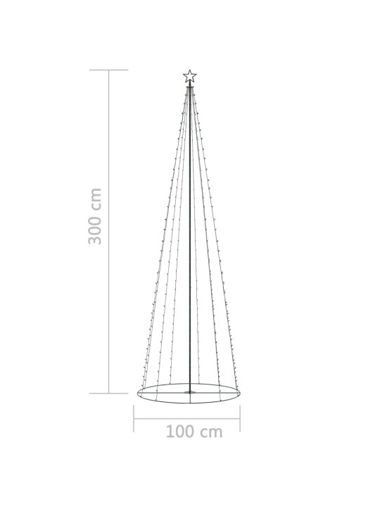 Koonusekujuline jõulupuu 330 värvilist LEDi, 100 x 300 cm