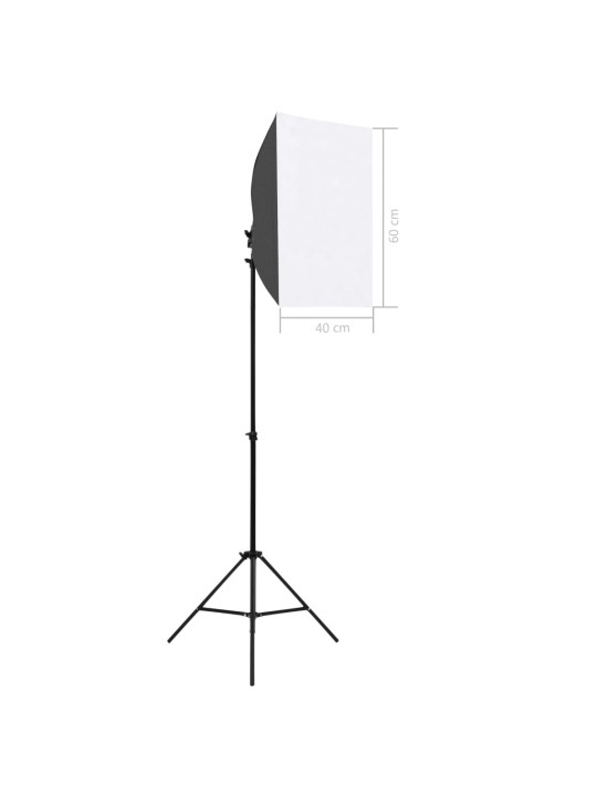 FOTOSTUUDIOKOMPLEKT VALGUSTUSE JA TAUSTAPILDIGA
