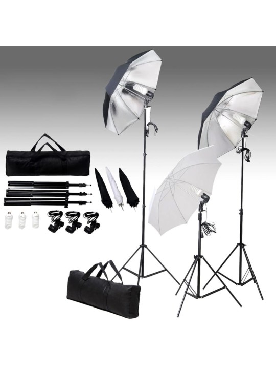 FOTOSTUUDIOKOMPLEKT VALGUSTUSE JA TAUSTAPILDIGA