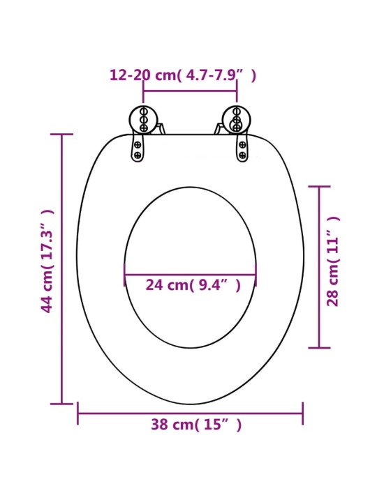 Wc prill-laud kaanega, mdf, pingviinidisainiga