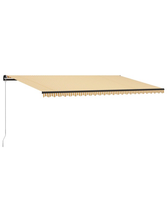 Käsitsi sissetõmmatav varikatus led 600x300 cm kollane ja valge