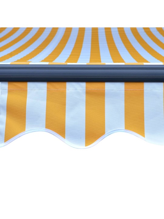 Käsitsi sissetõmmatav varikatus led 600x300 cm kollane ja valge