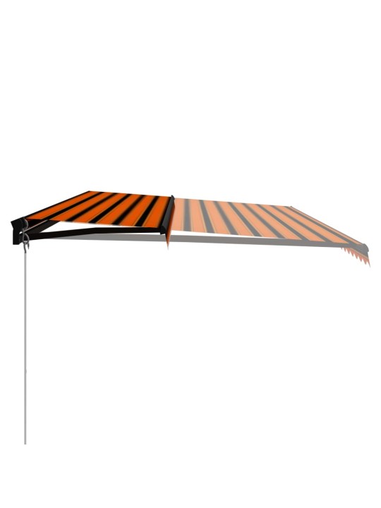 Käsitsi kasutatav varikatus, led 600 x 300 cm, oranž ja pruun